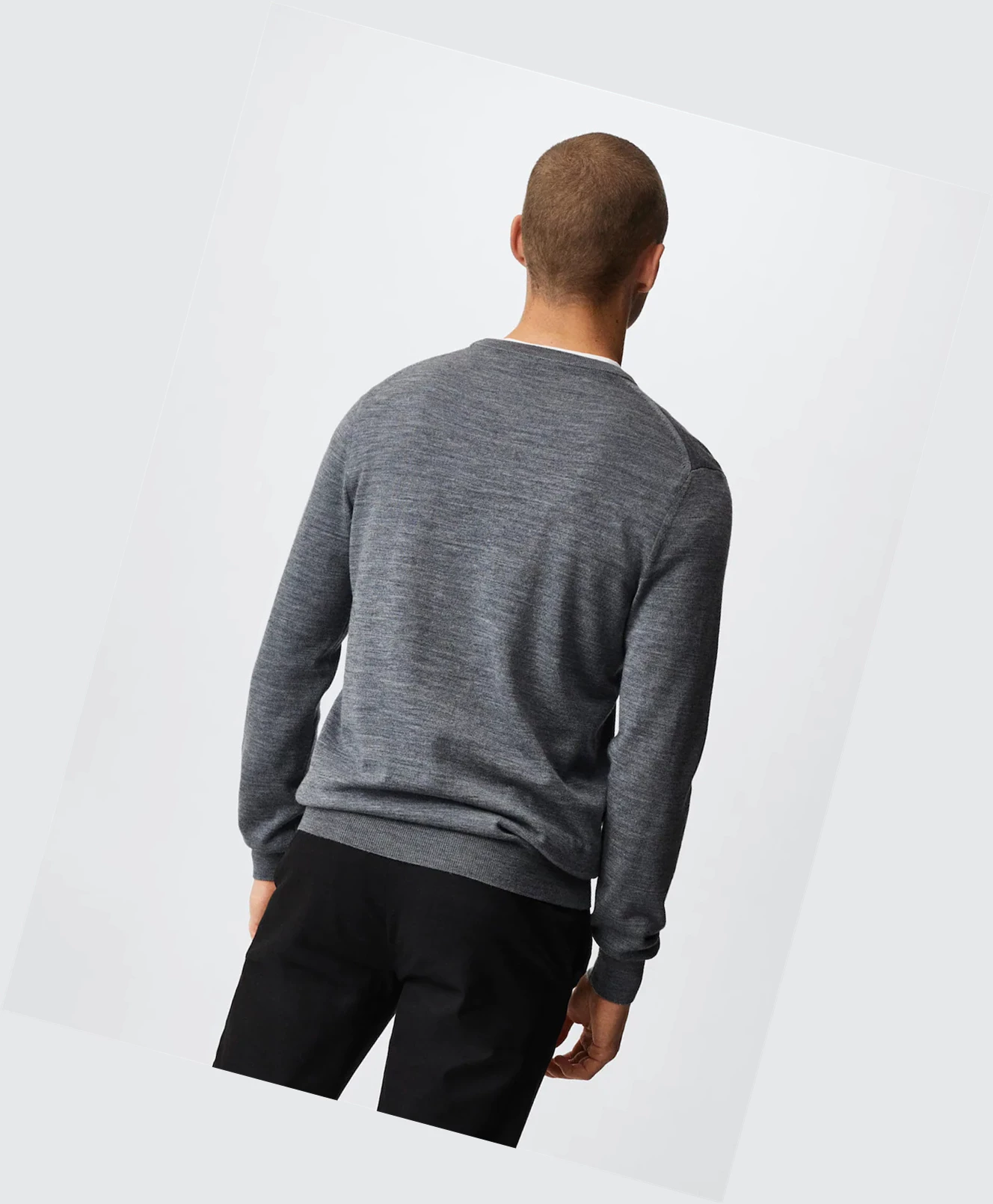 Svetre Mango 100% Merino Vlna Washable Panske Siva | SK862404