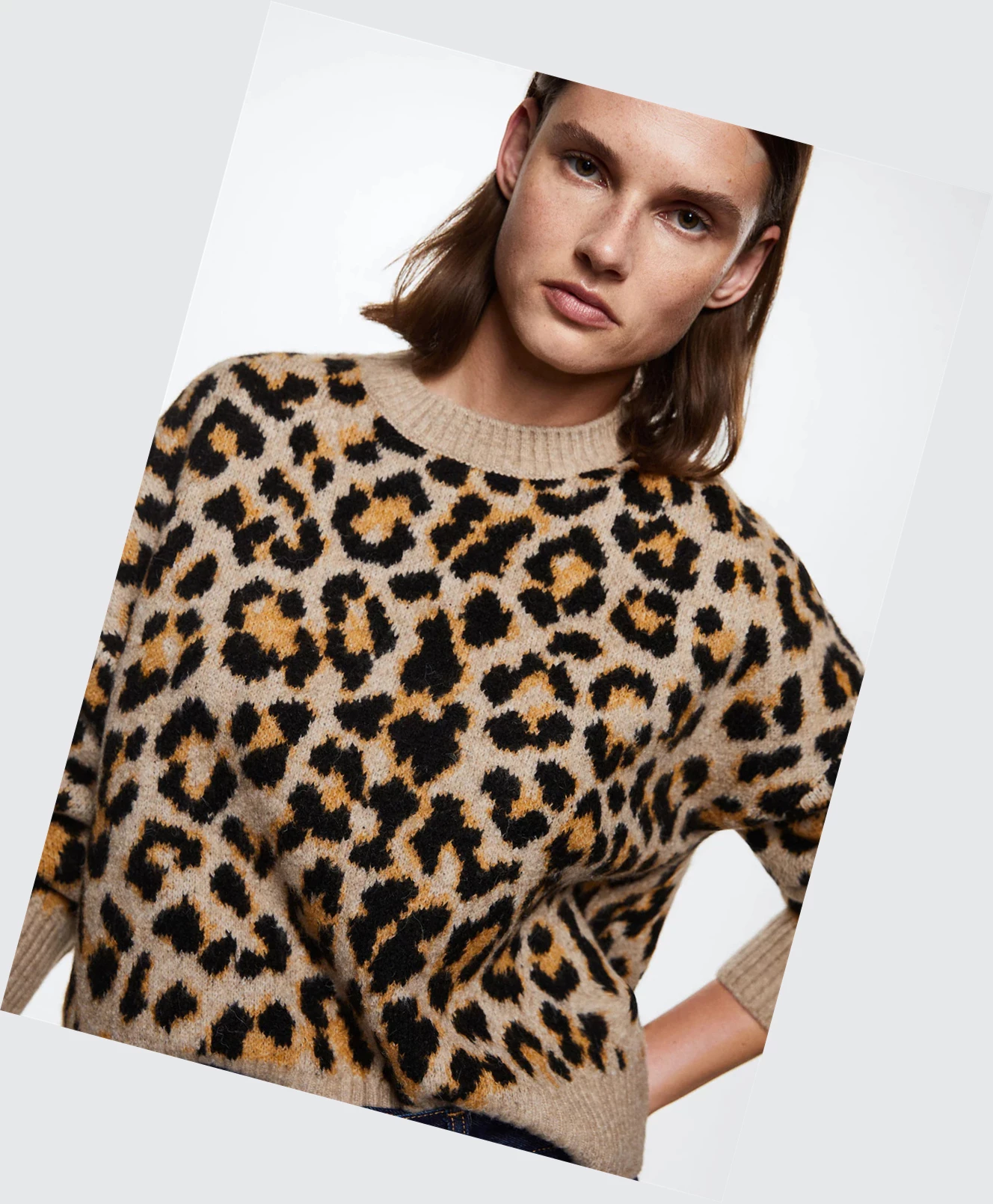 Svetre Mango Animal Print Damske Hnede | SK862413