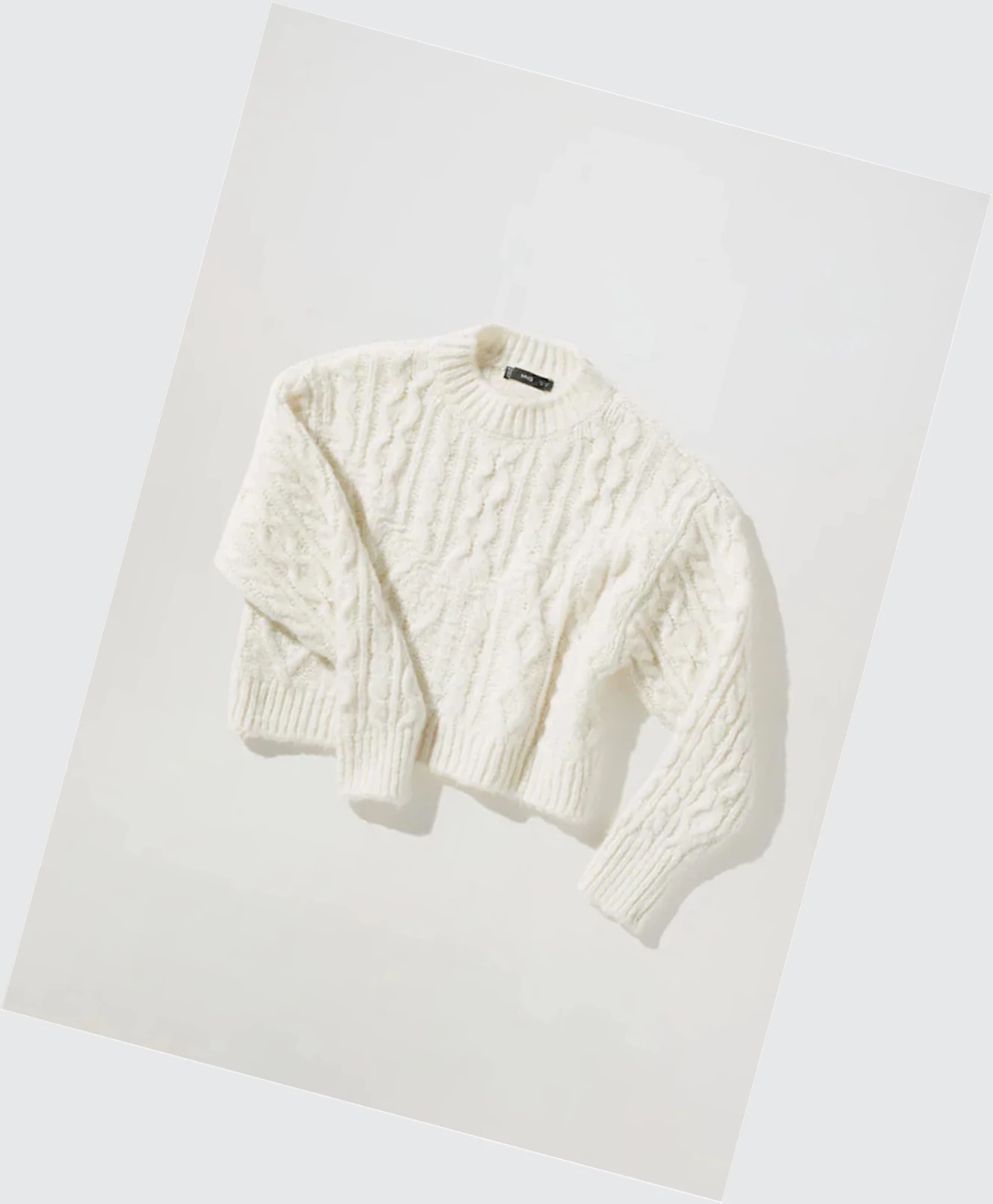 Svetre Mango Cable-knit Damske Ecru | SK862384