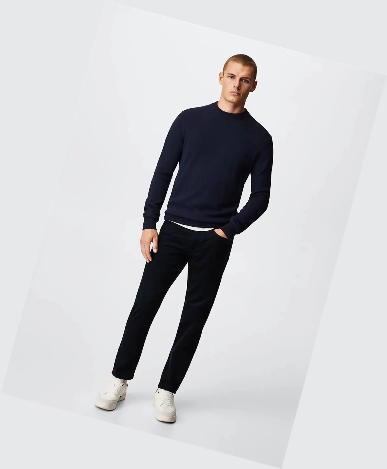 Svetre Mango Cashmere Vlna Panske Námornícka Modrá | SK862575