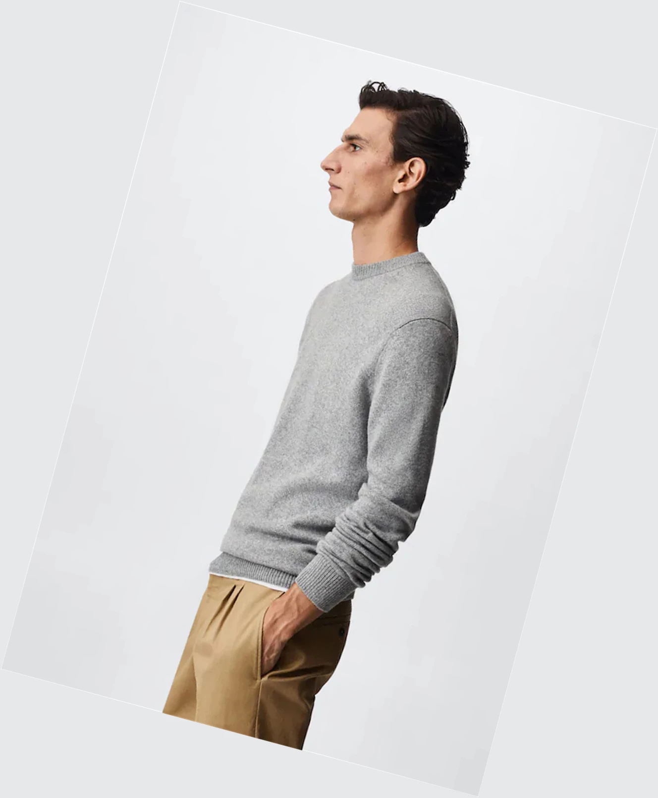 Svetre Mango Cashmere Vlna Panske Siva | SK862353