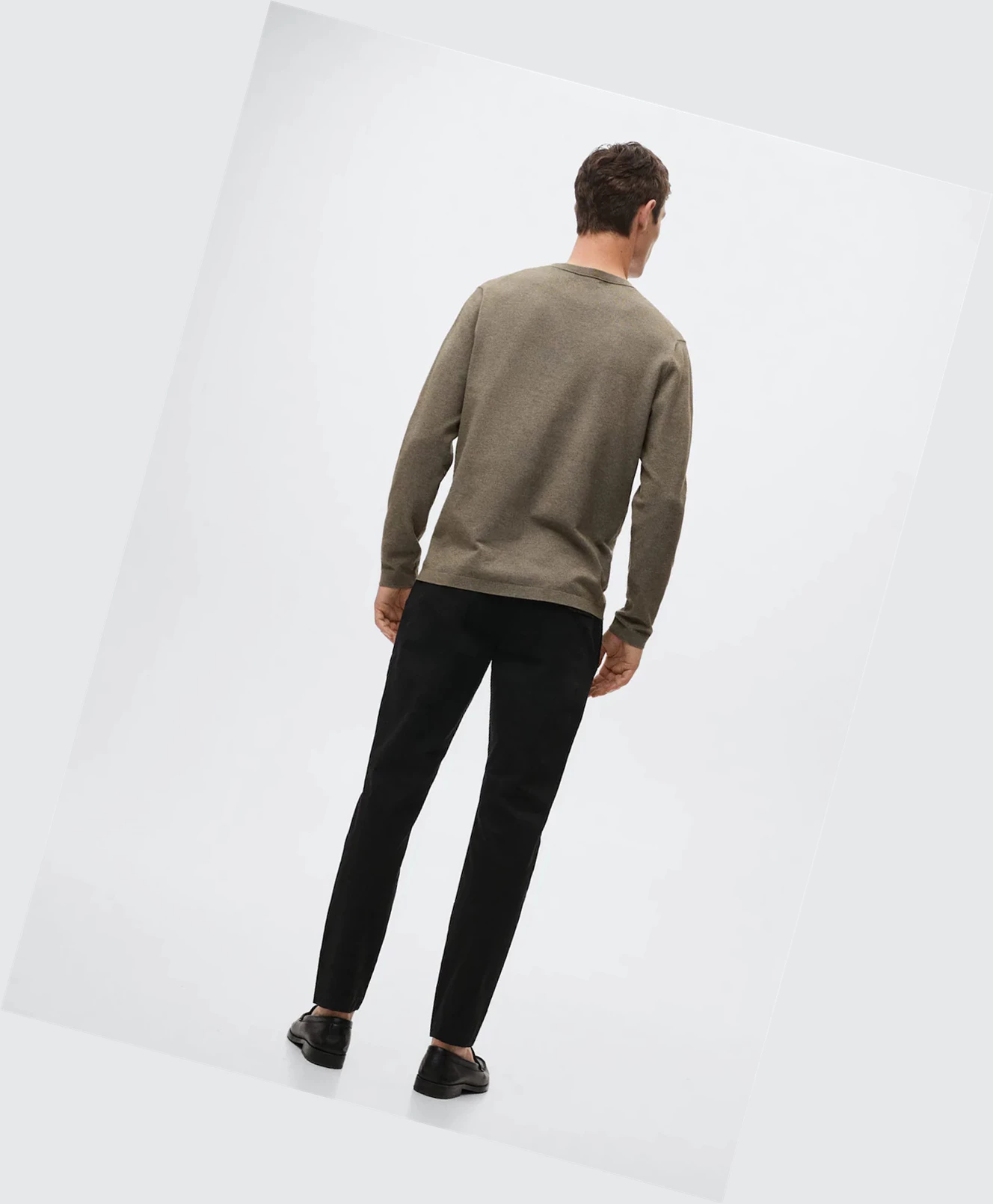 Svetre Mango Fine-knit Bavlnene Panske Tmavo Siva | SK862521