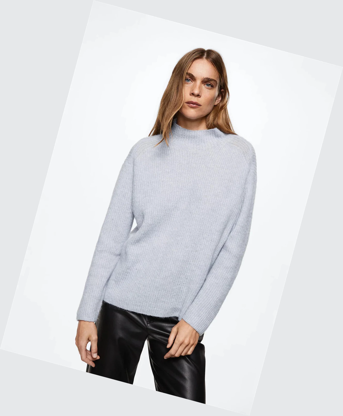 Svetre Mango High Collar Damske Siva | SK862523