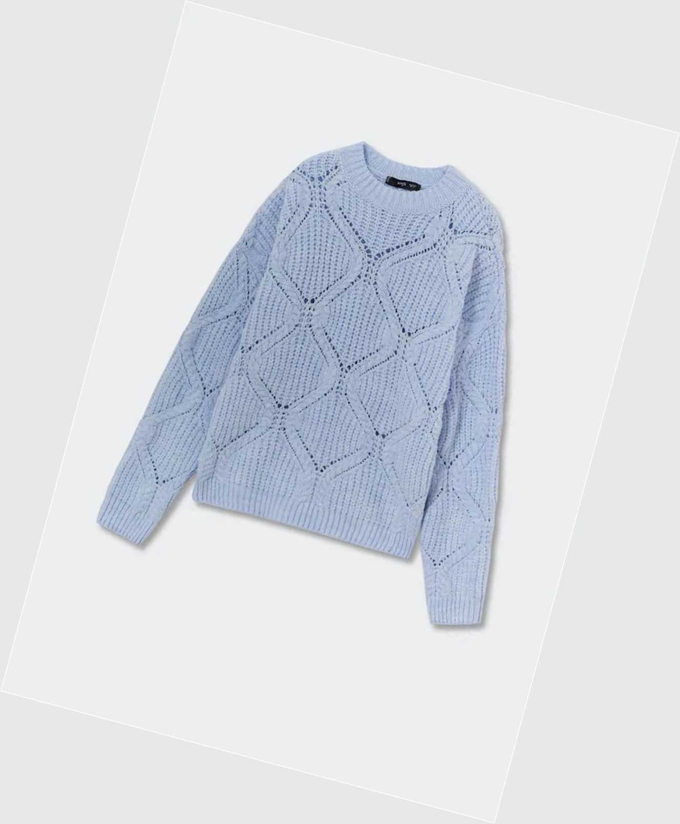 Svetre Mango Openwork Knit Damske Modre | SK862382