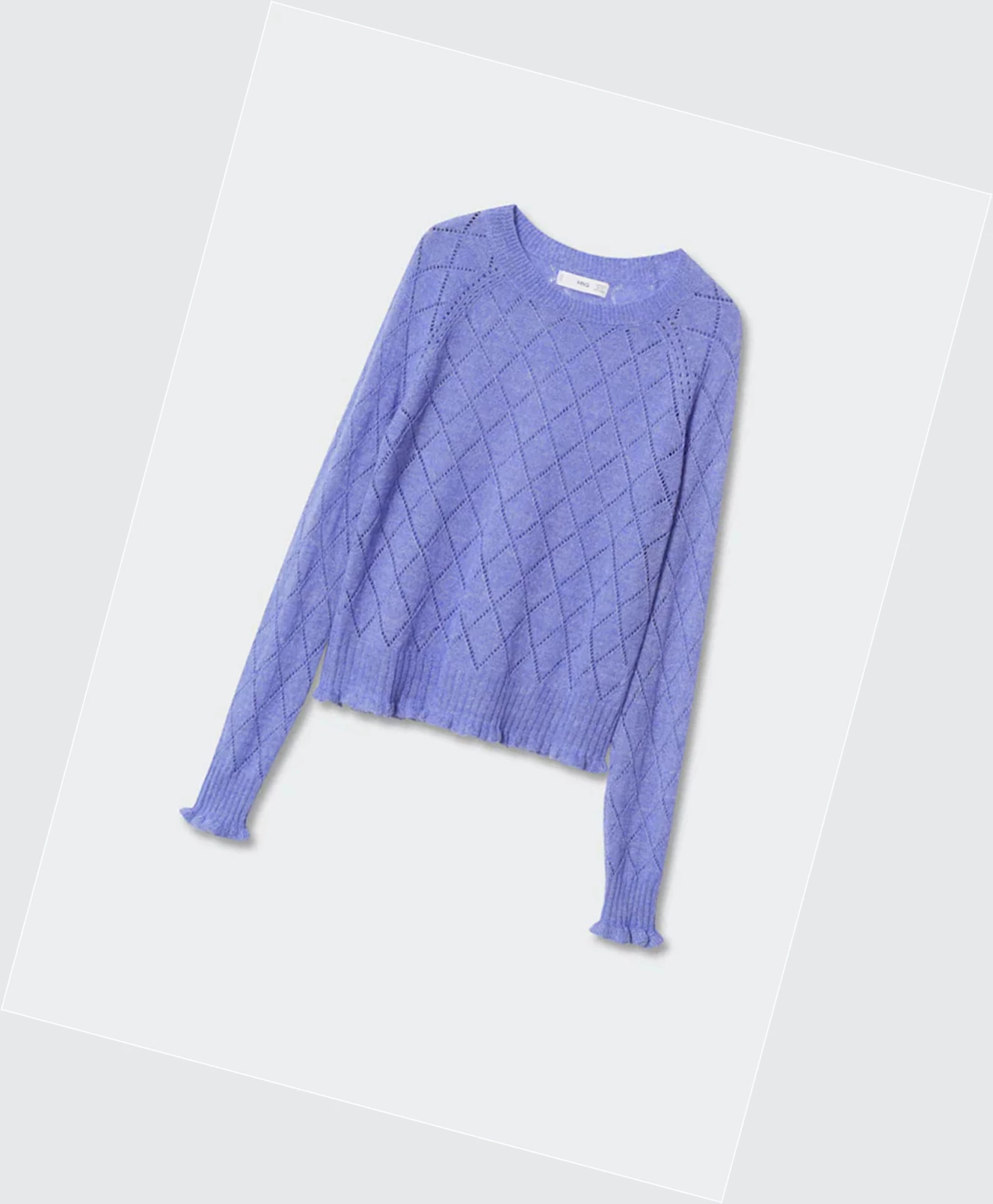 Svetre Mango Openwork Knit Damske Modre | SK862492