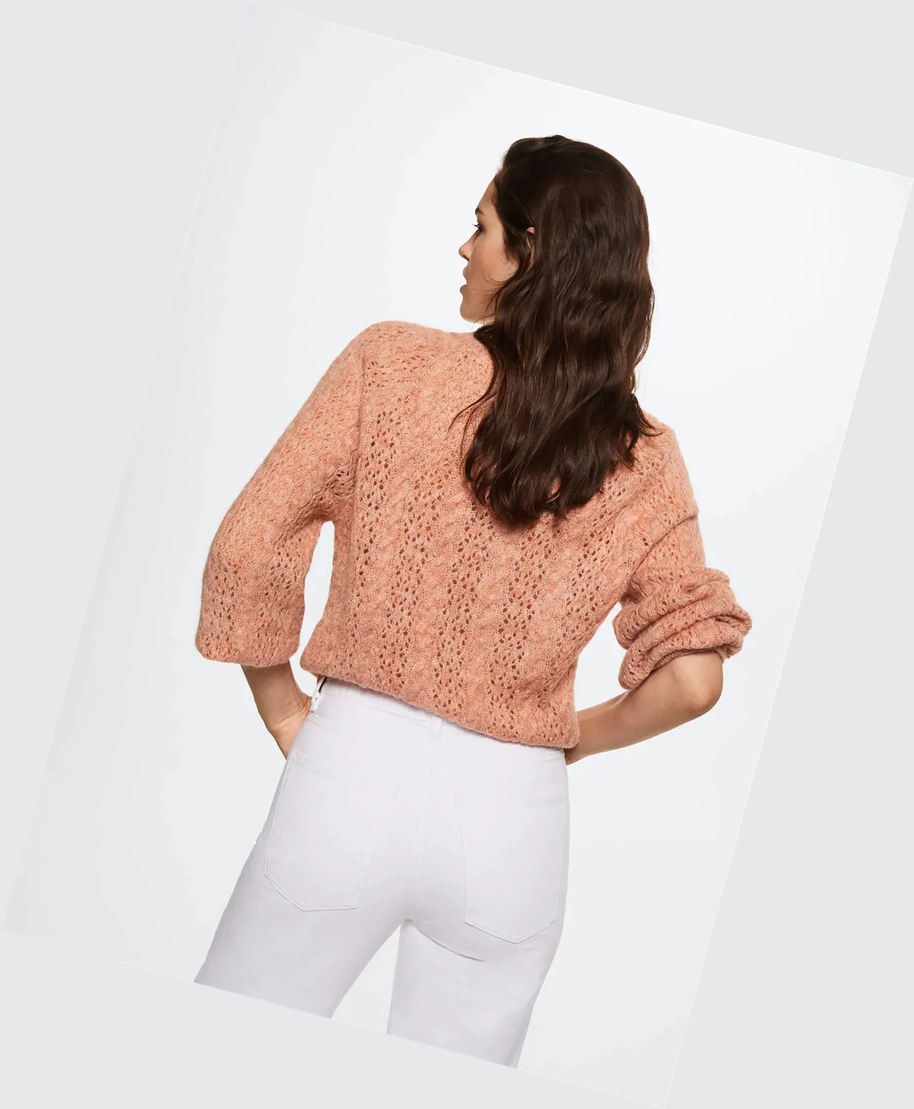 Svetre Mango Openwork Knit Damske Oranžové | SK862562