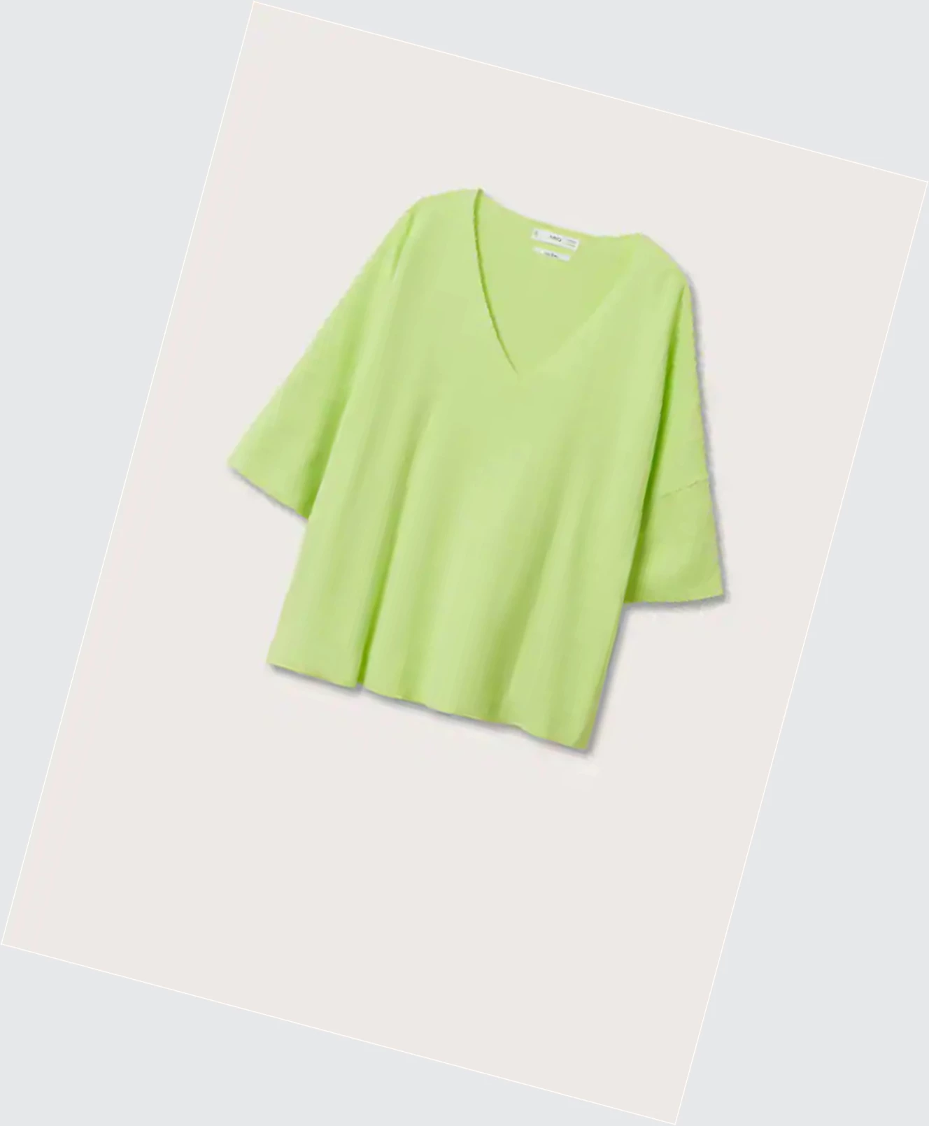 Svetre Mango Oversize Bavlnene Damske Lime | SK862614