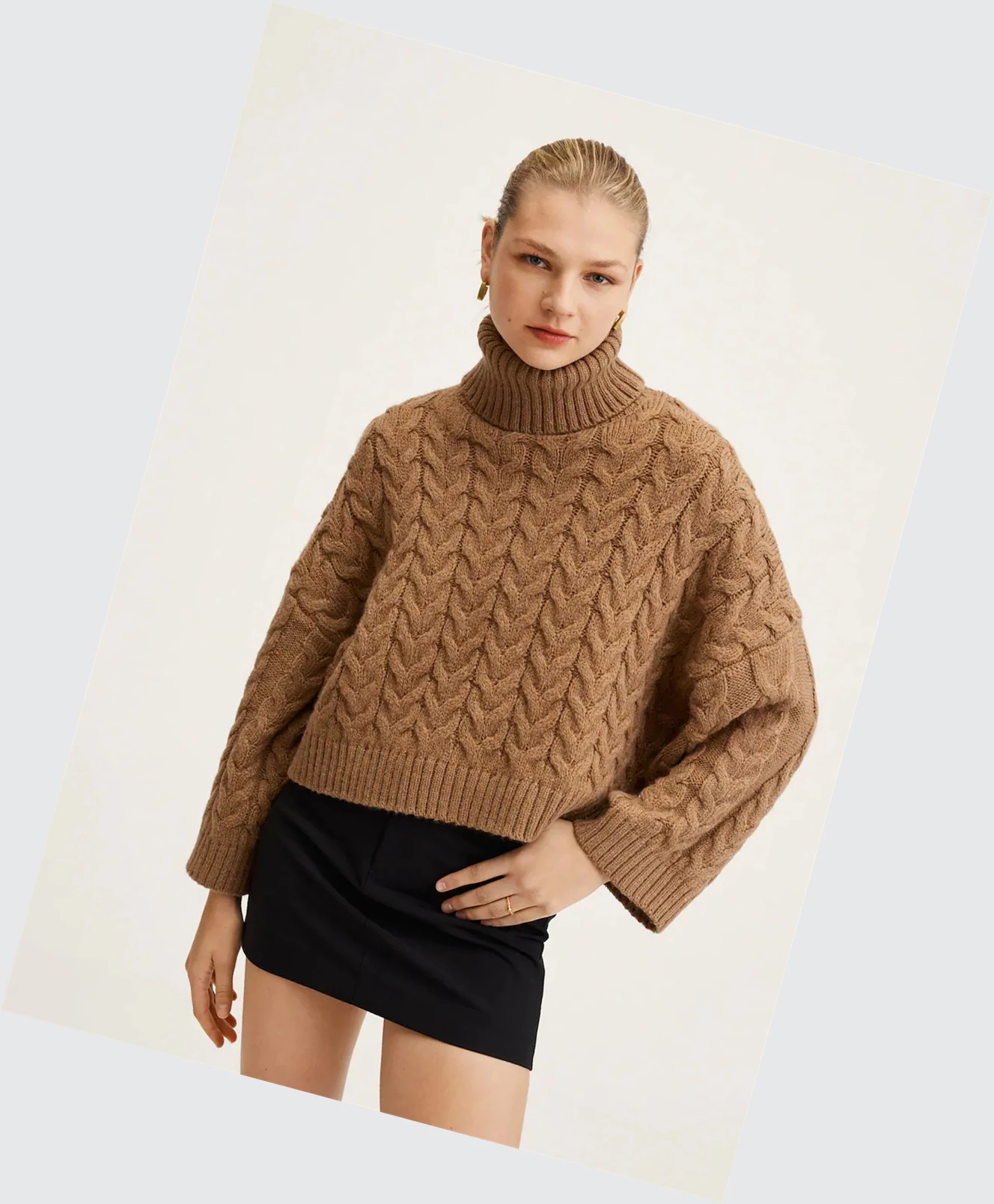 Svetre Mango Oversize Knit Damske Hnede | SK862469