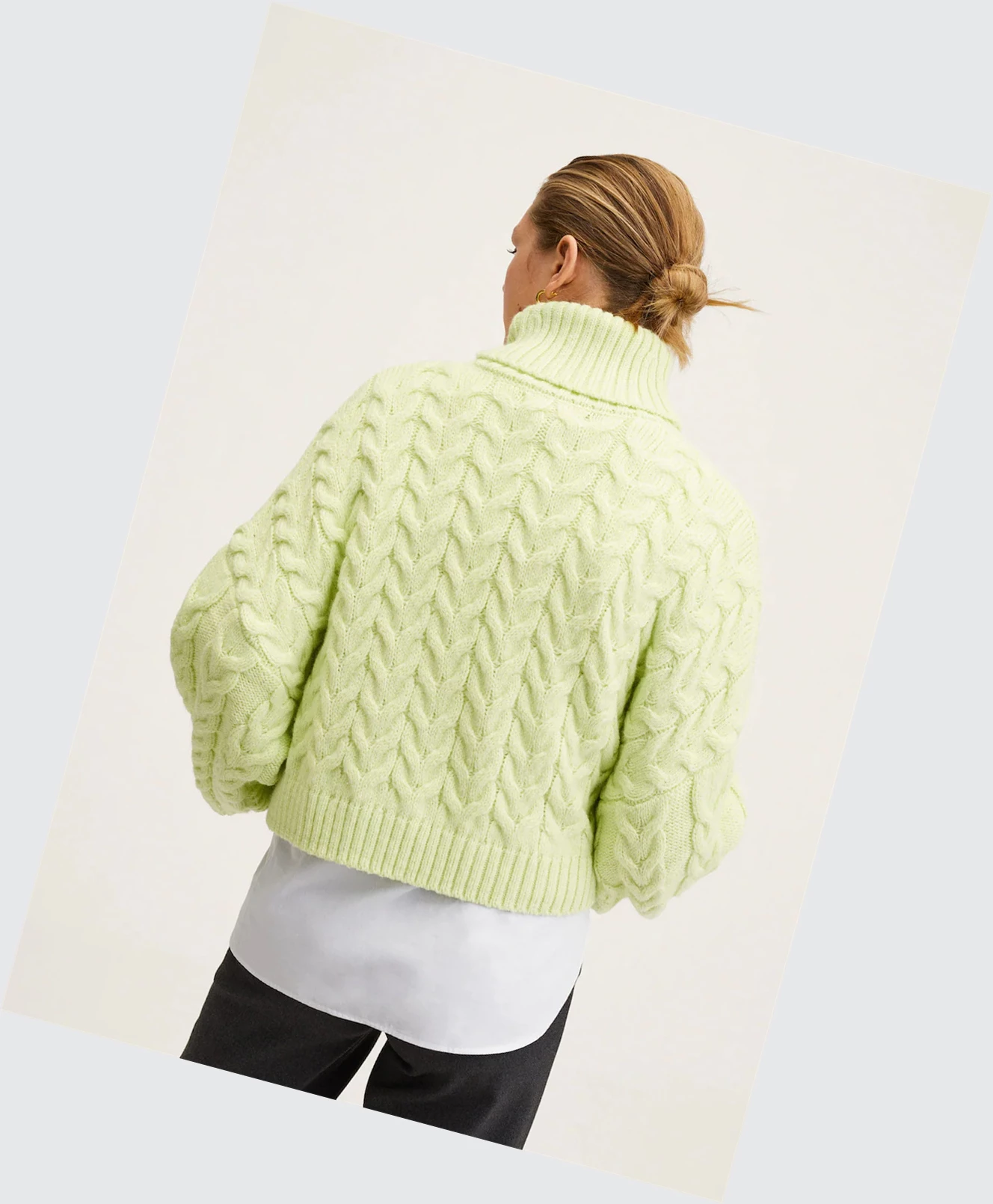 Svetre Mango Oversize Knit Damske Lime | SK862414