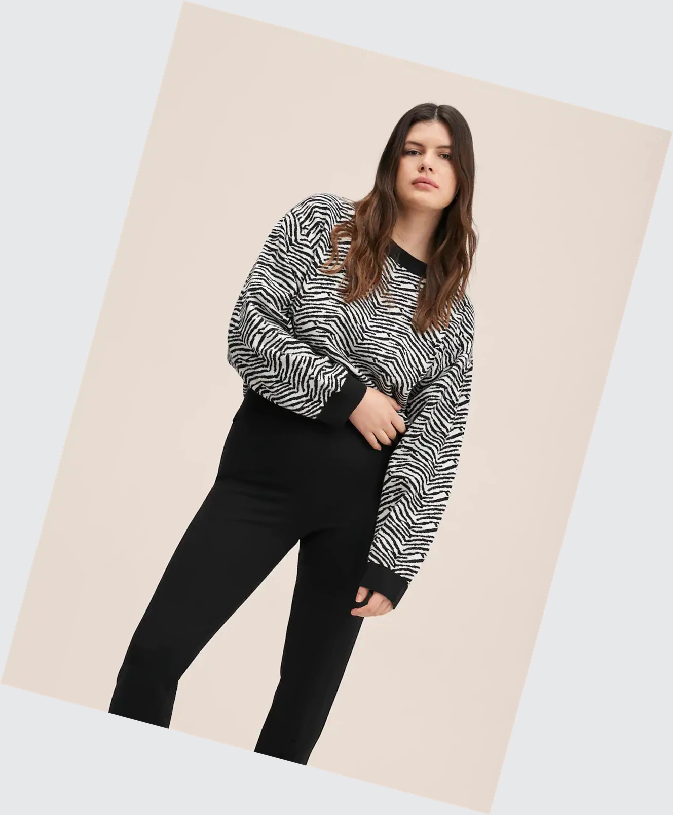 Svetre Mango Oversize Knit Damske Čierne | SK862357