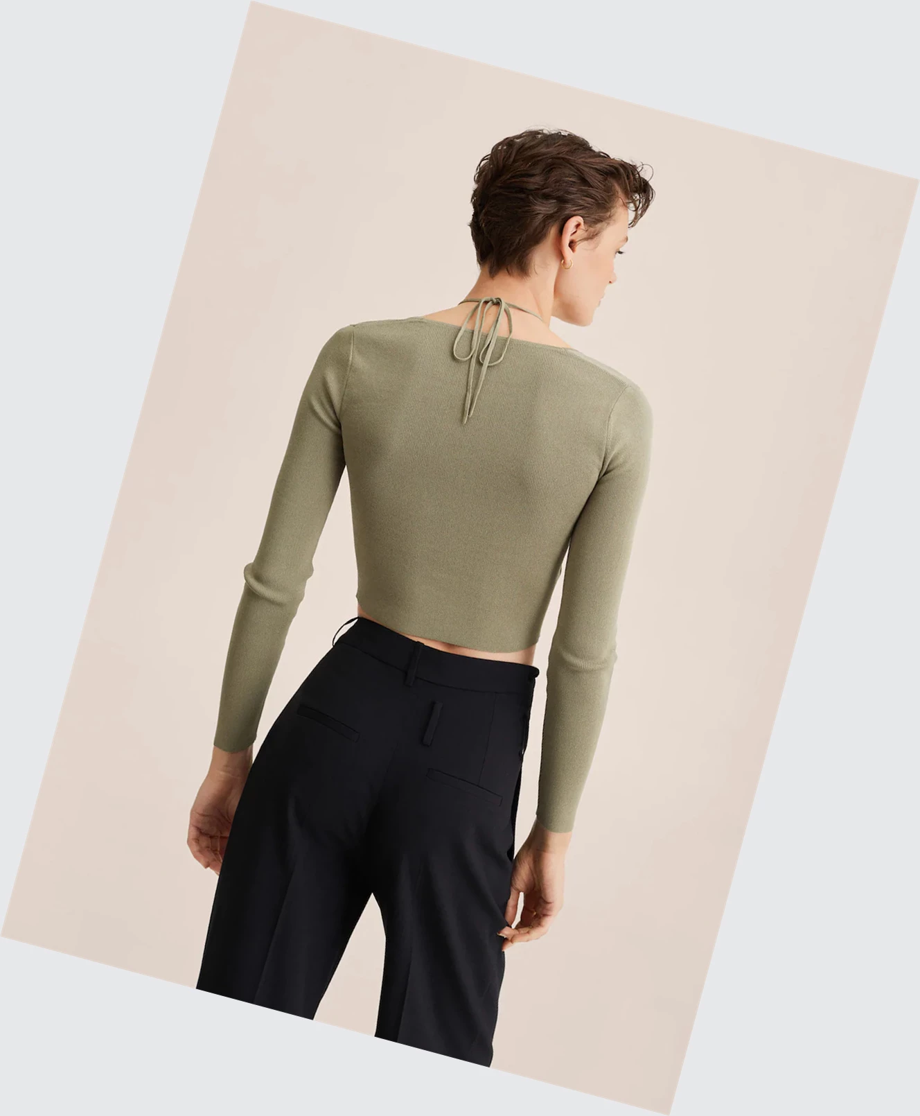 Svetre Mango Ruched Detail Damske Hnedožltý | SK862572