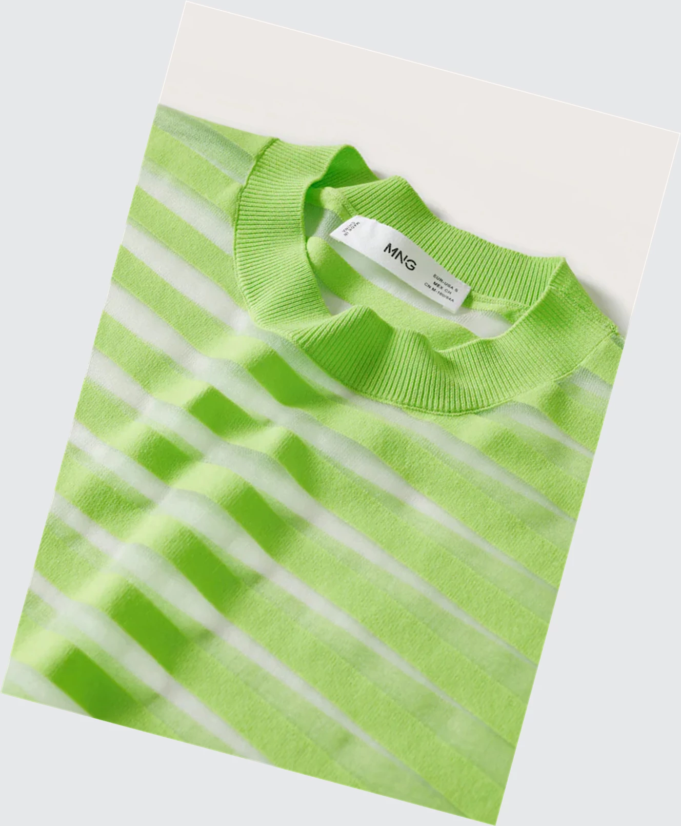 Svetre Mango Semi-transparent Pletené Damske Lime | SK862439