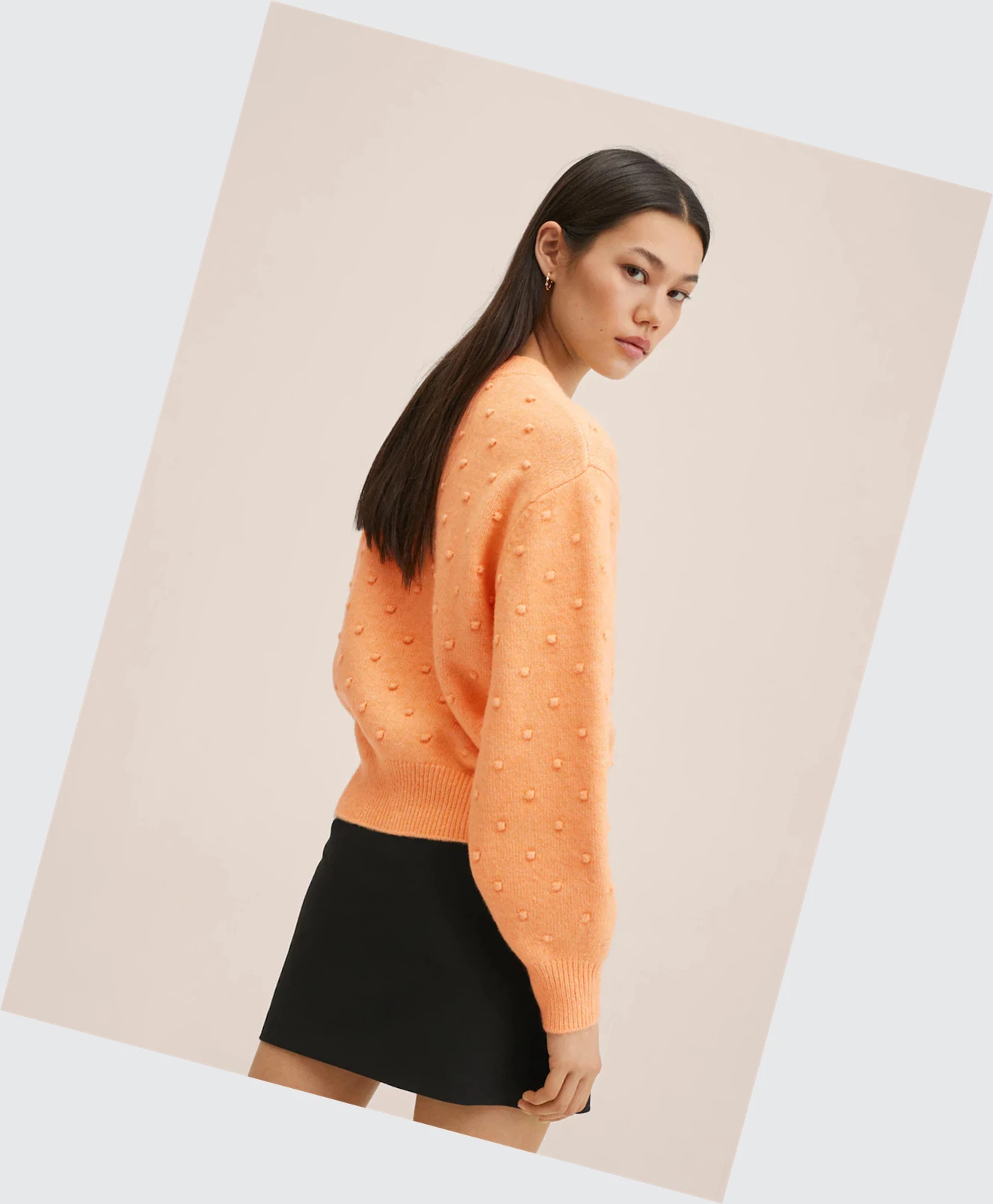 Svetre Mango Textured Knit Damske Clementine | SK862372