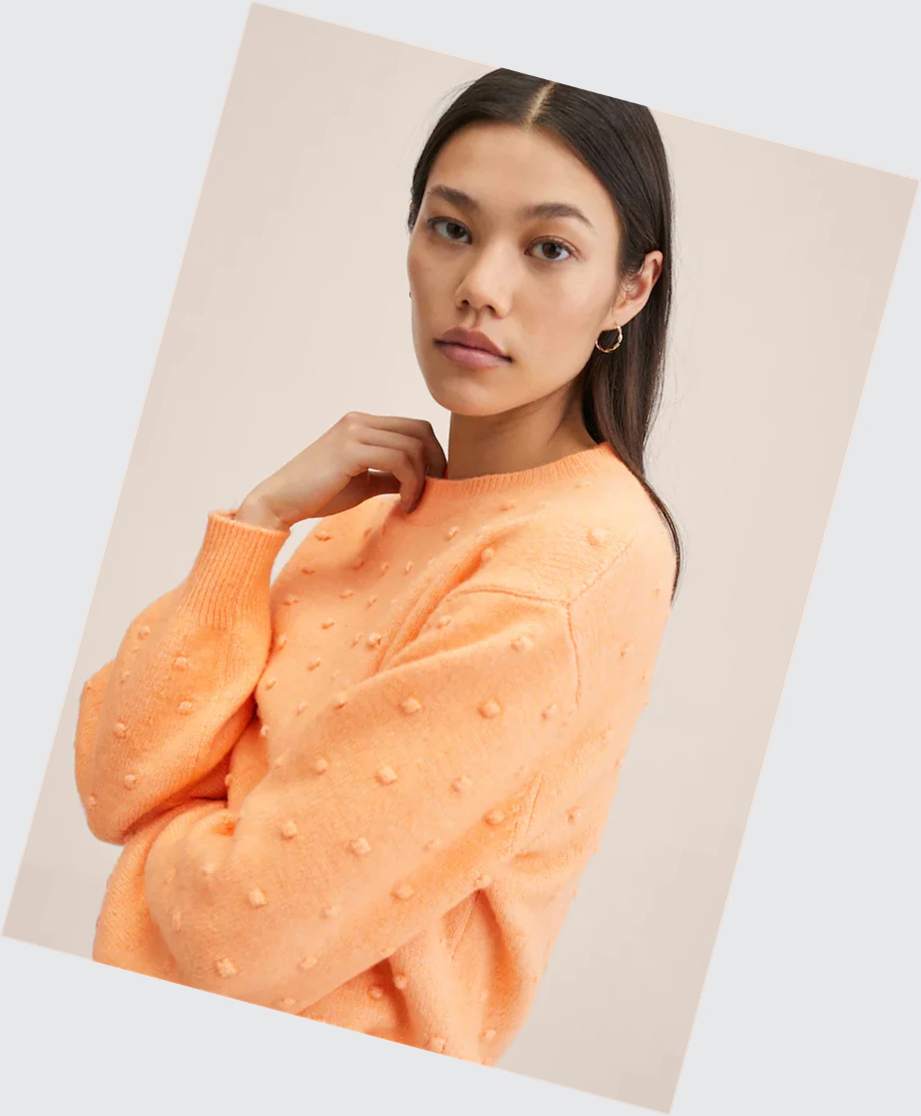 Svetre Mango Textured Knit Damske Clementine | SK862372