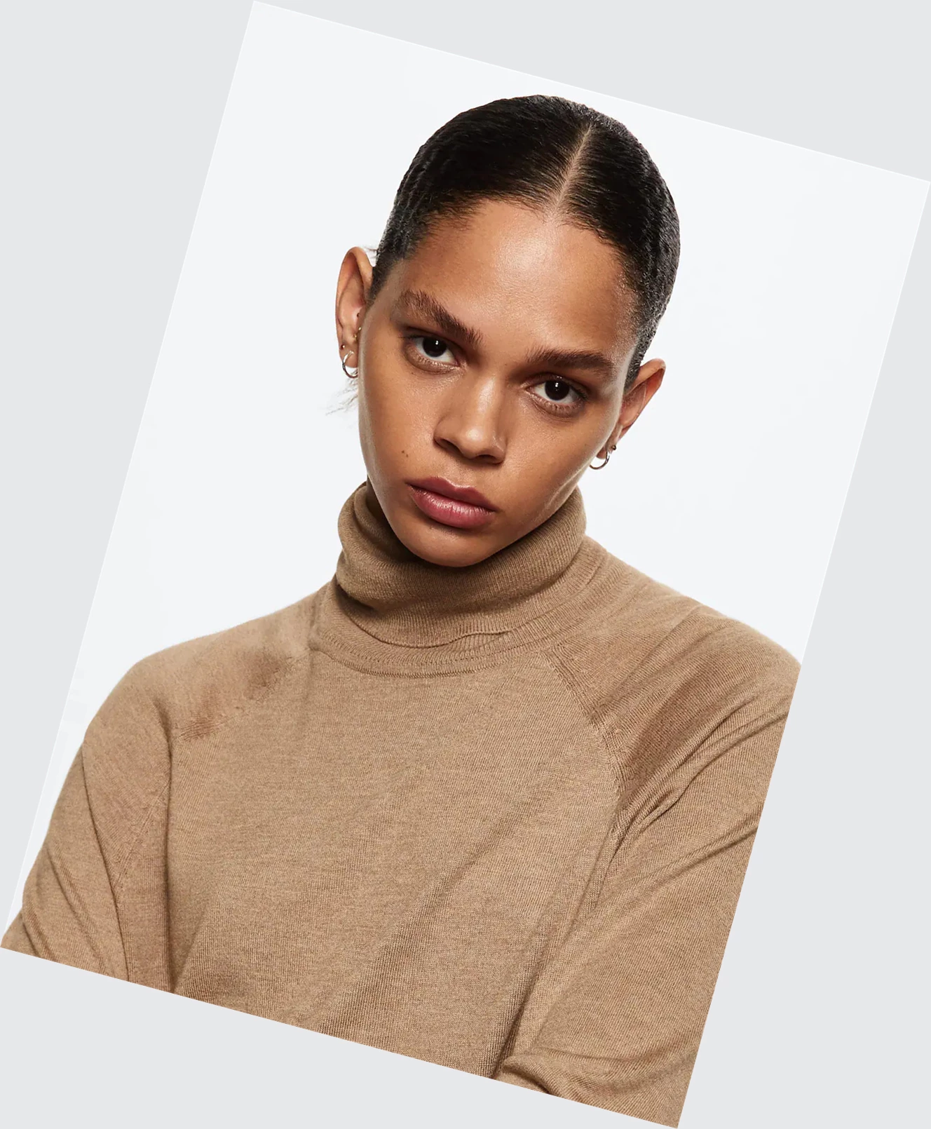 Svetre Mango Turtleneck Pletené Damske Hnede | SK862620