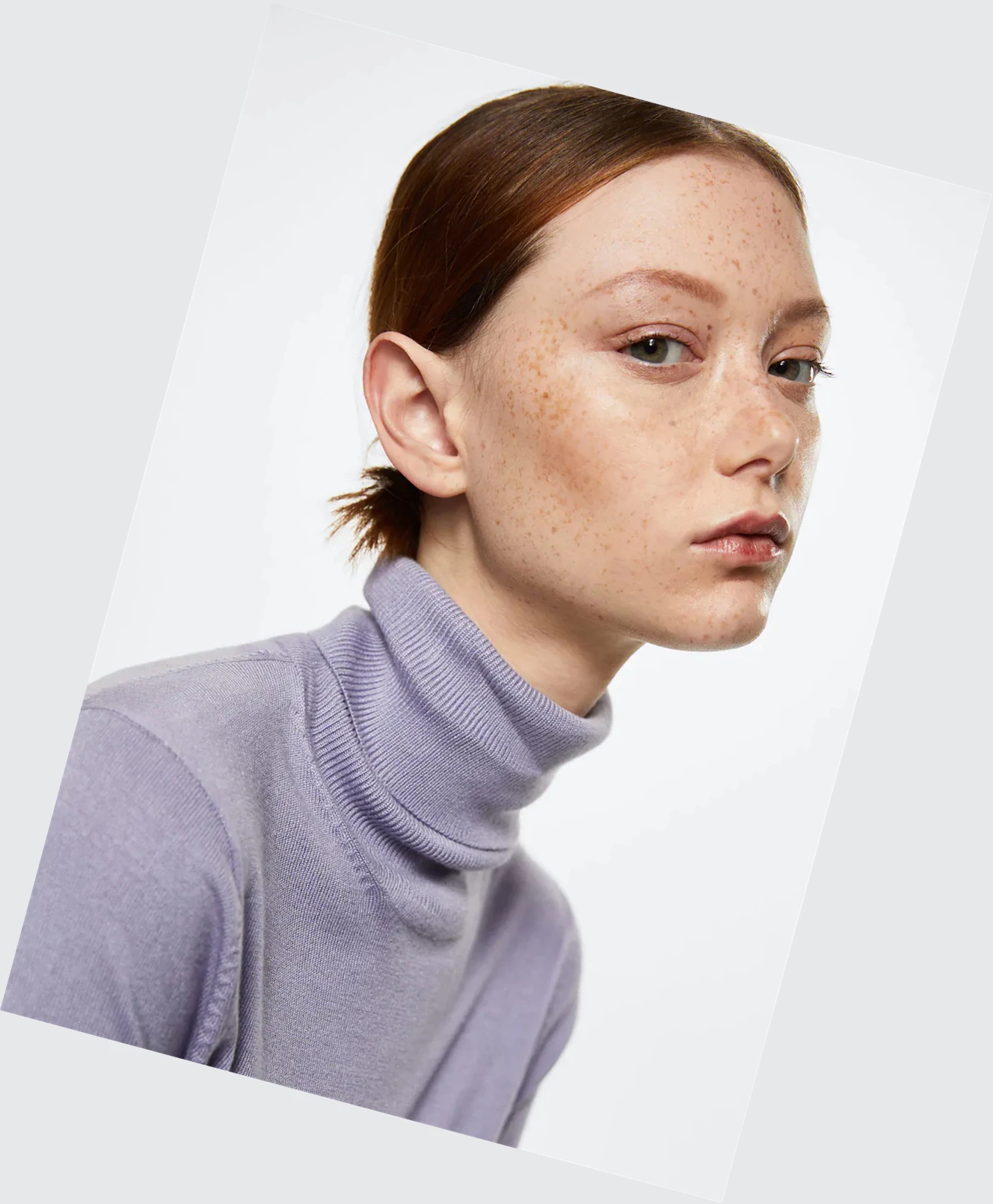 Svetre Mango Turtleneck Pletené Damske Nachový | SK862481