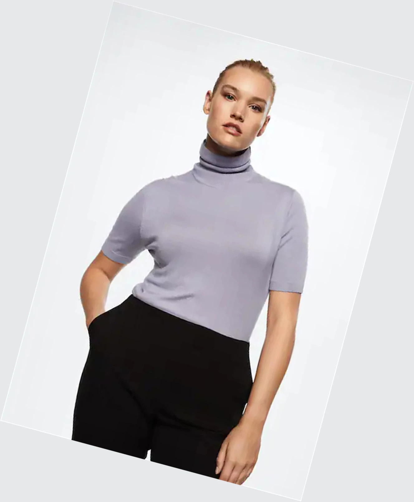 Svetre Mango Turtleneck Pletené Damske Nachový | SK862481