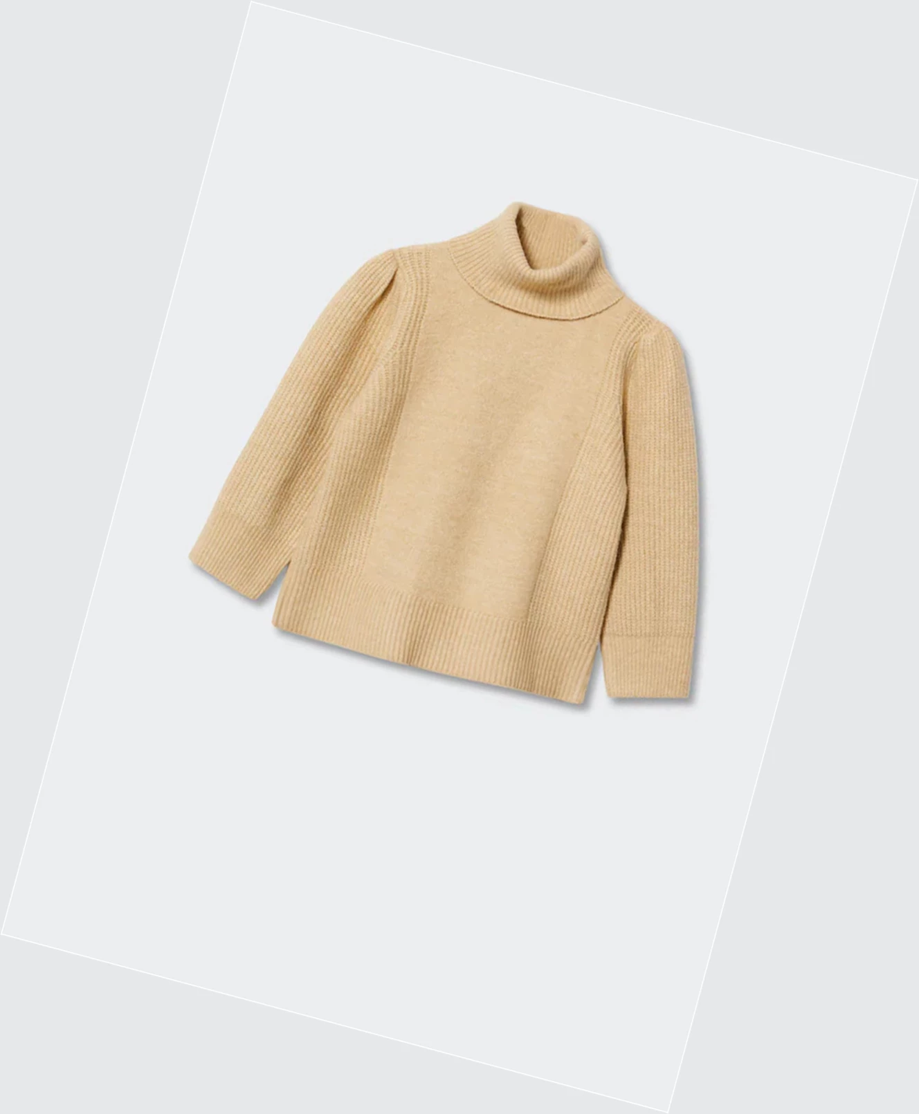 Svetre Mango Turtleneck Pletené Damske Sand | SK862448