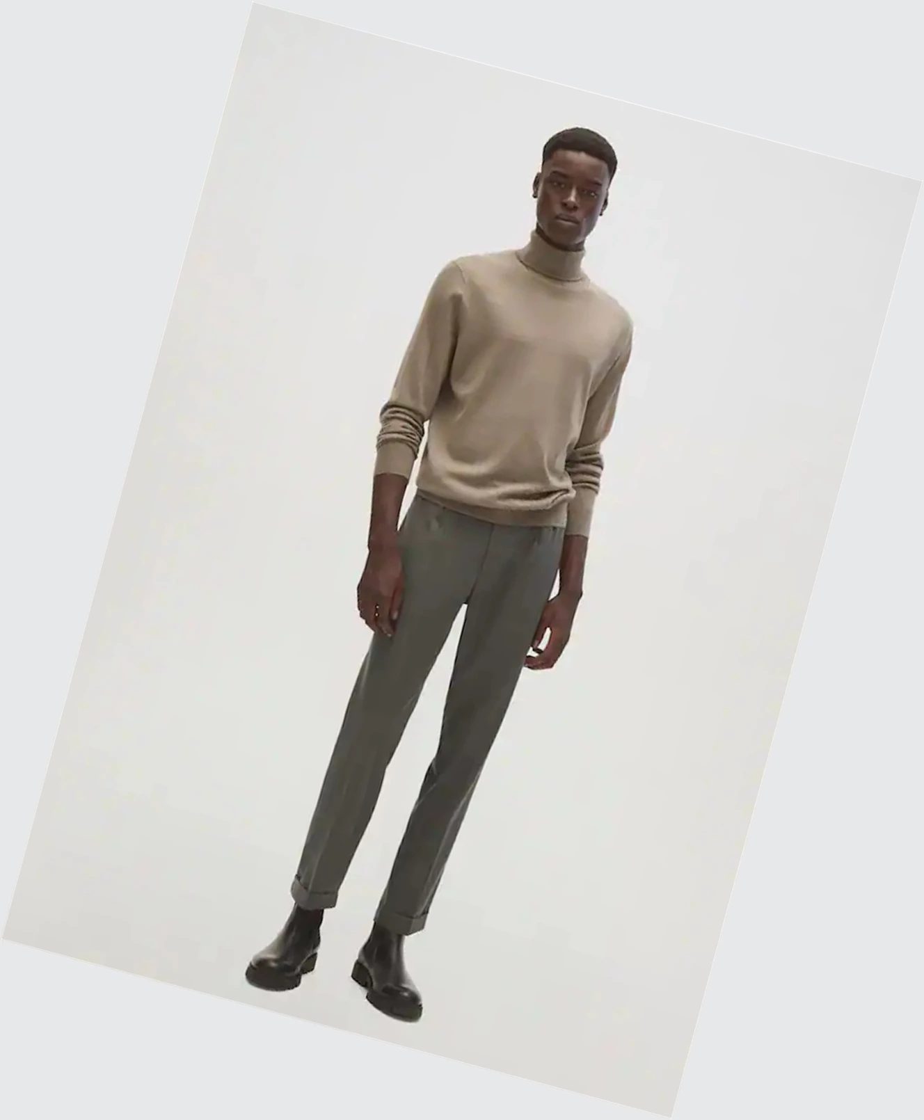 Svetre Mango Turtleneck Vlna Panske Hnede | SK862550