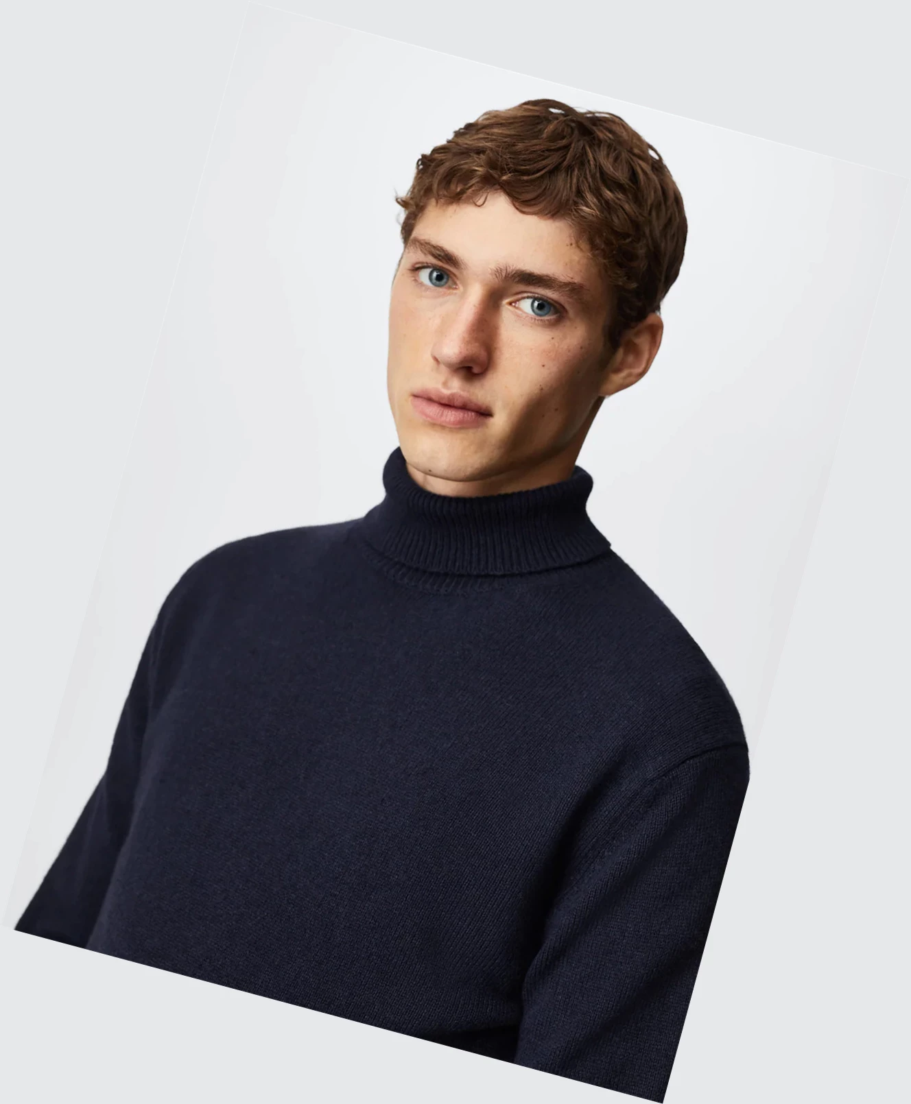 Svetre Mango Turtleneck Vlna Panske Námornícka Modrá | SK862348