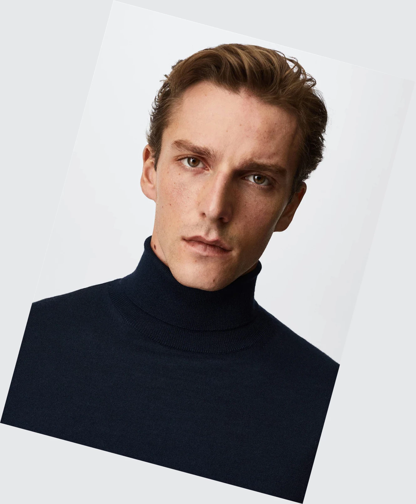 Svetre Mango Turtleneck Vlna Panske Námornícka Modrá | SK862371