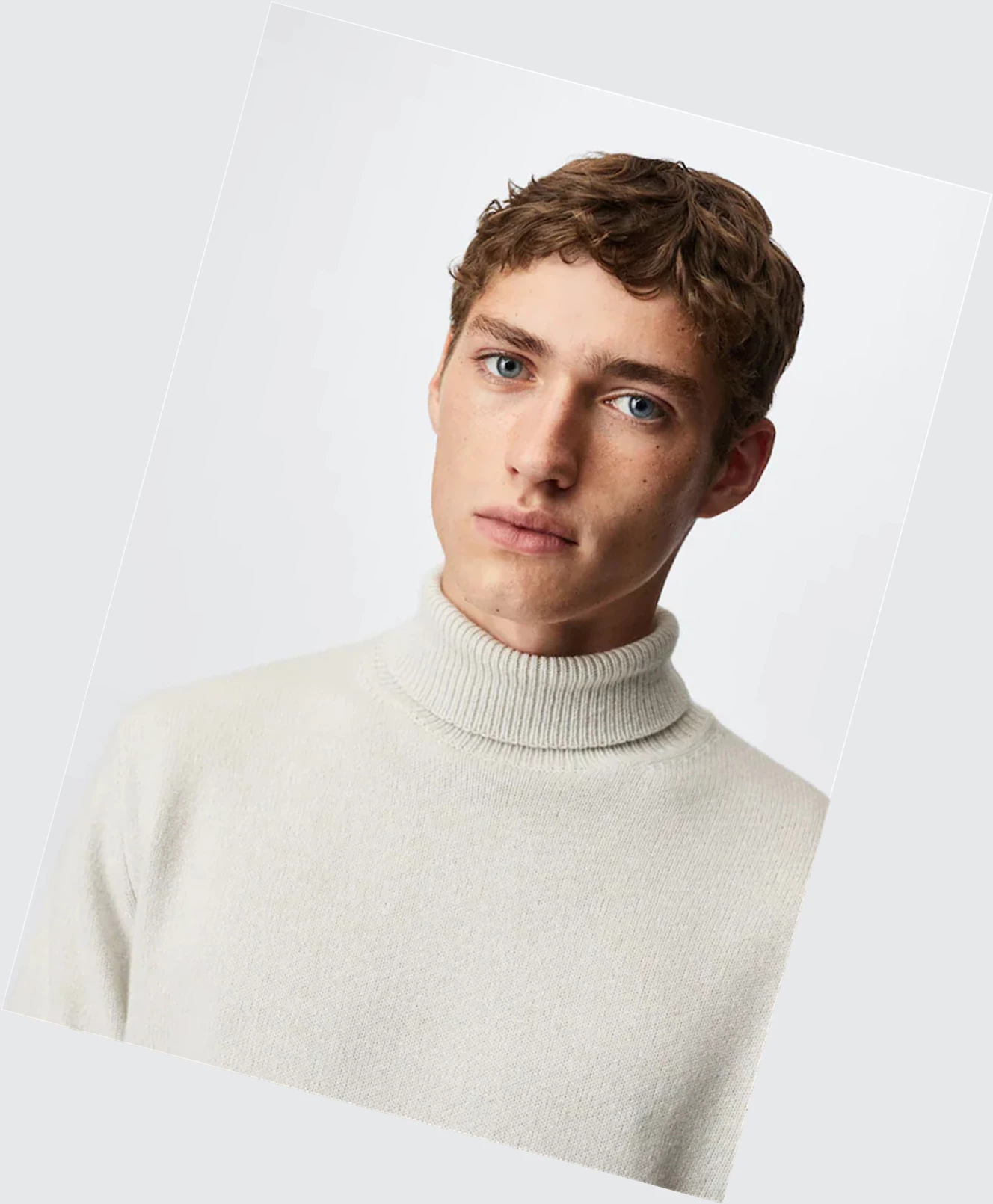 Svetre Mango Turtleneck Vlna Panske Siva | SK862380