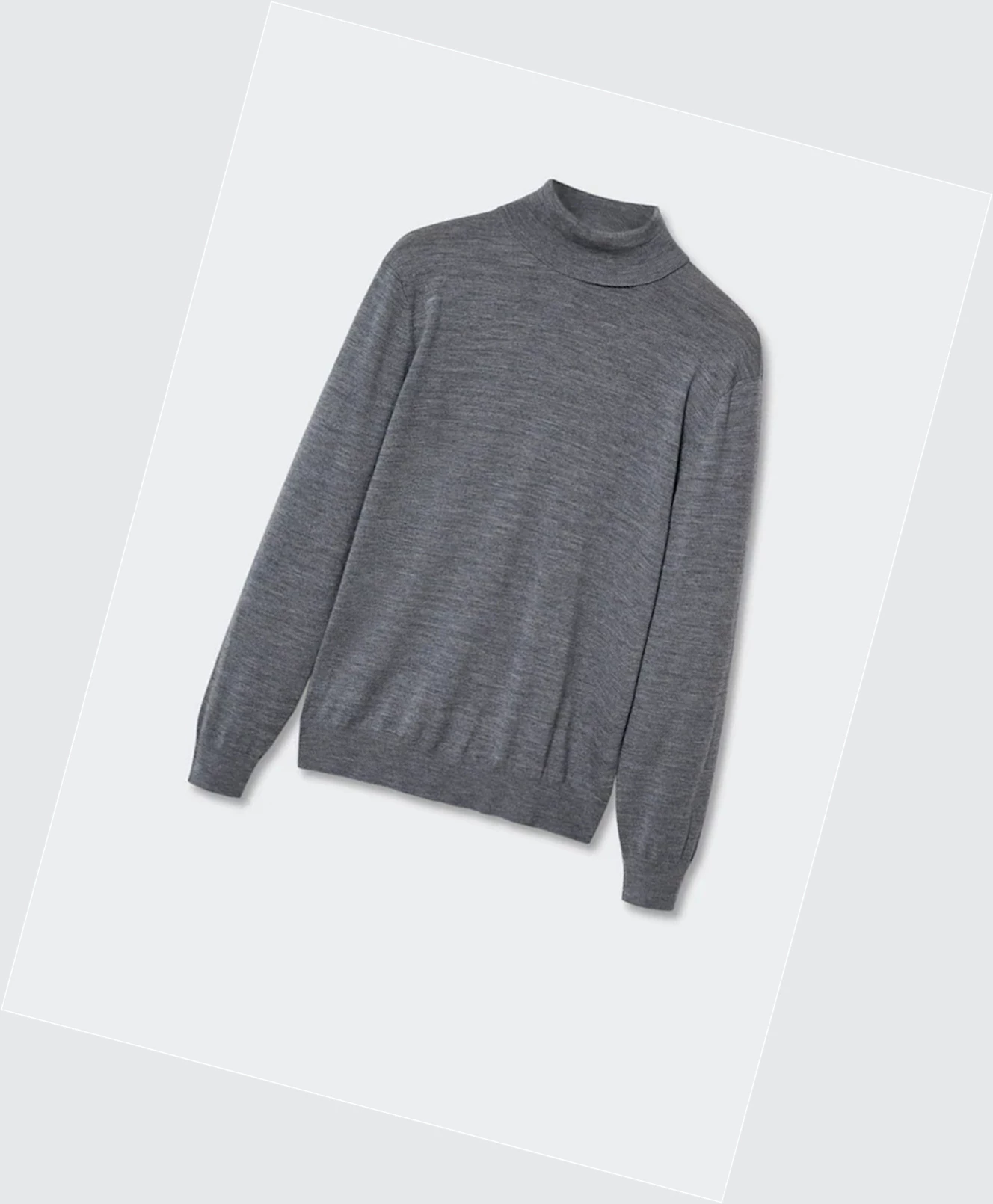 Svetre Mango Turtleneck Vlna Panske Siva | SK862430