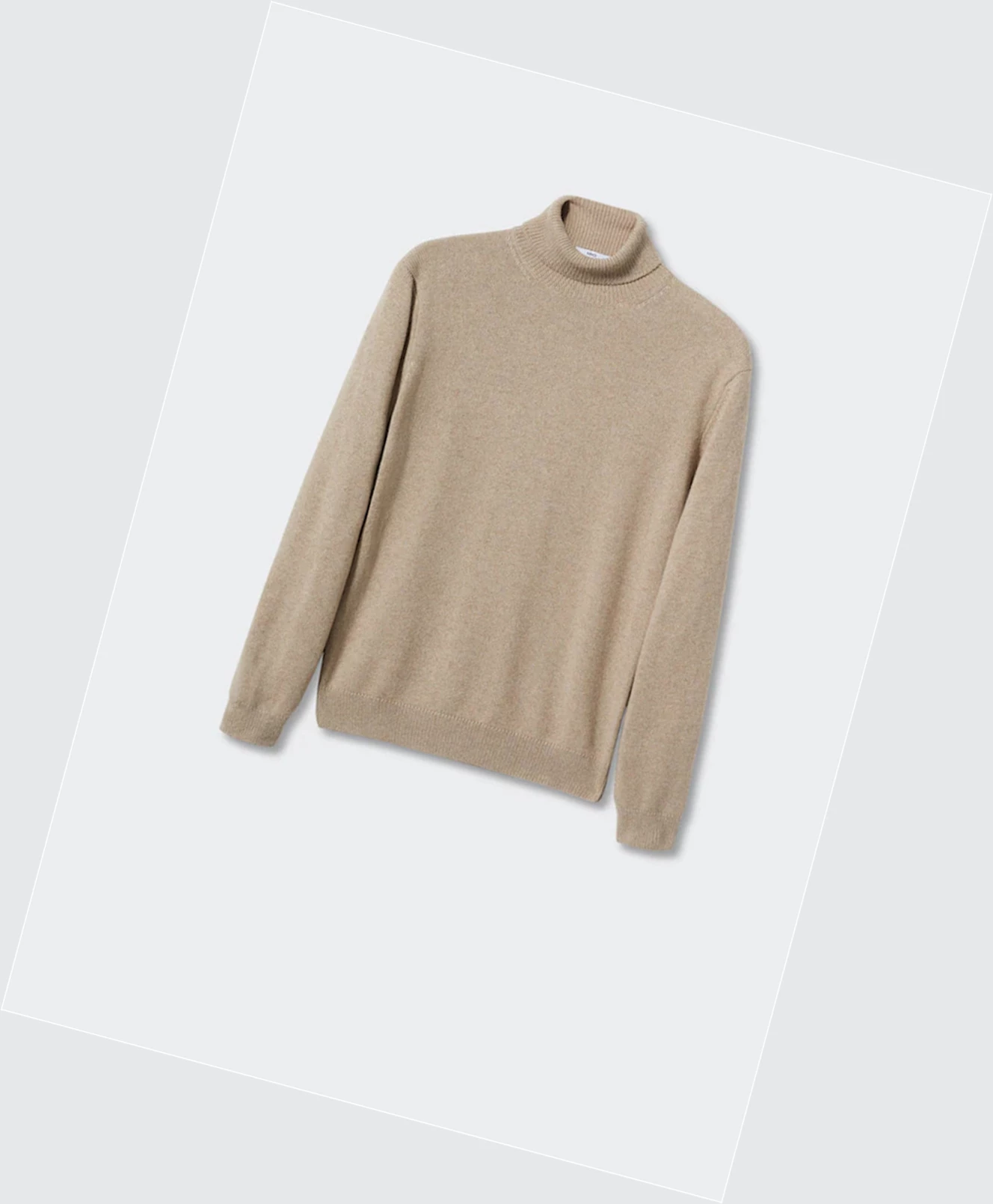 Svetre Mango Turtleneck Vlna Panske Siva | SK862504