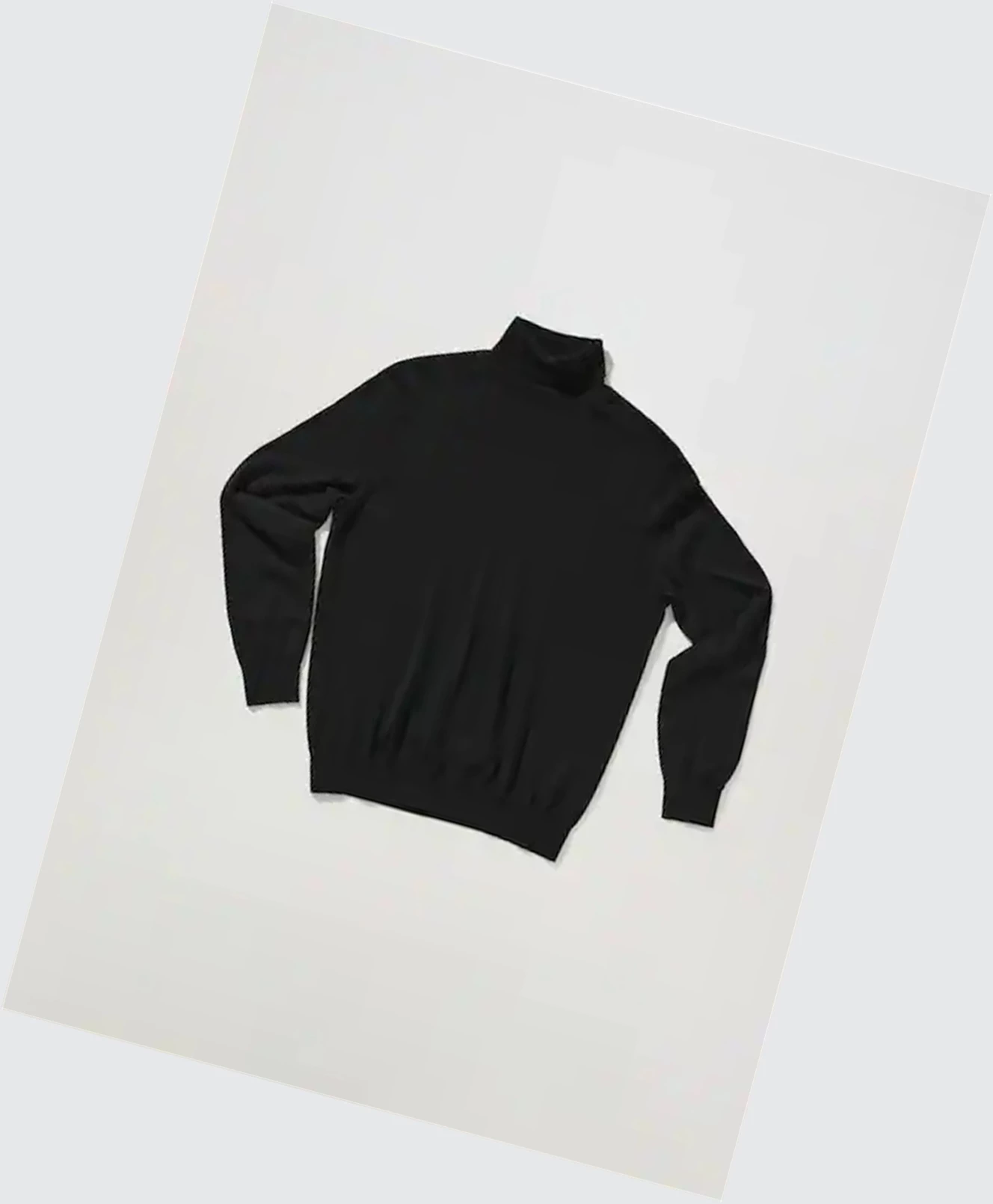 Svetre Mango Turtleneck Vlna Panske Čierne | SK862565