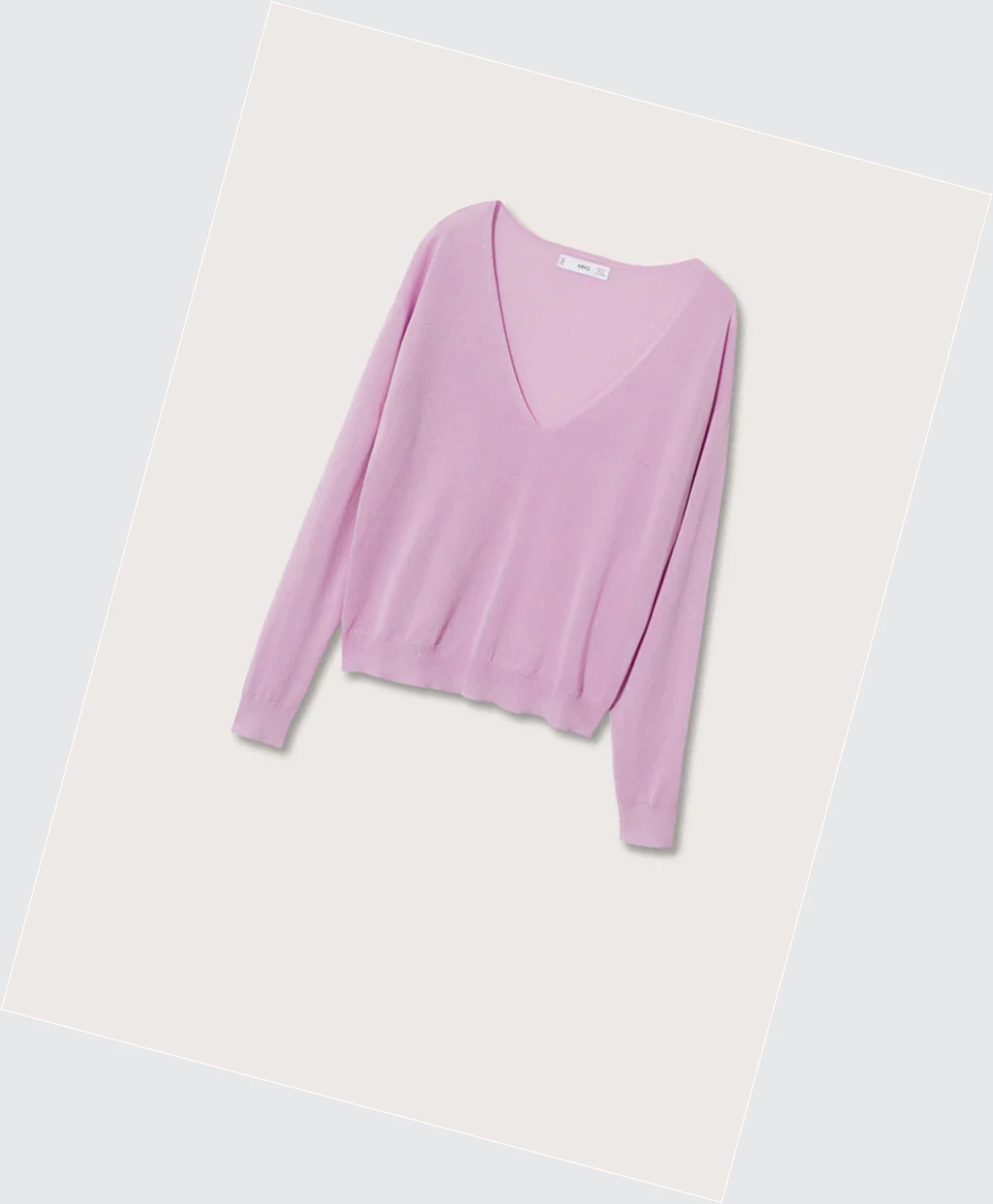 Svetre Mango V-neck Knit Damske Ruzove | SK862602