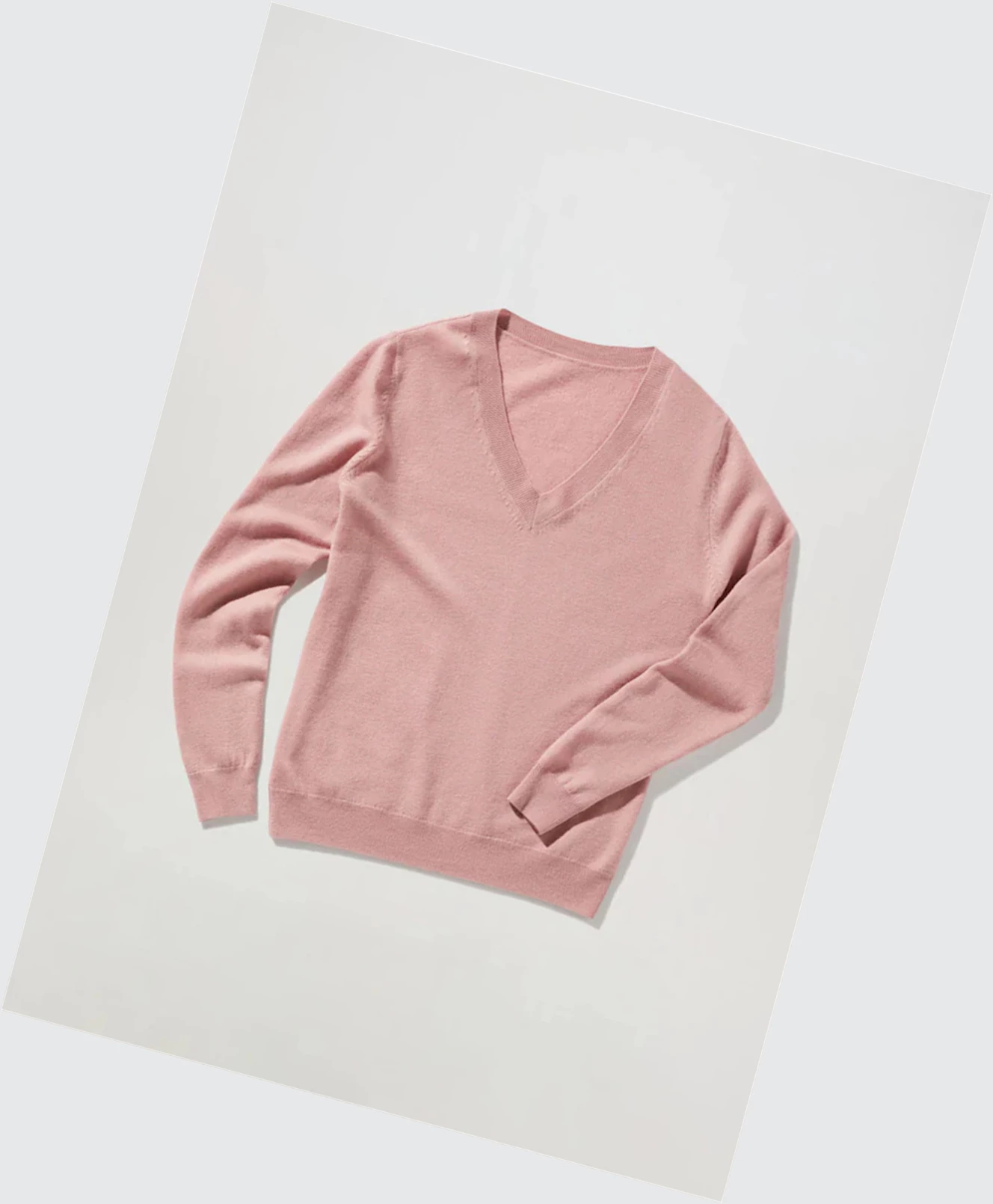 Svetre Mango V-neck Vlna Damske Ruzove | SK862587