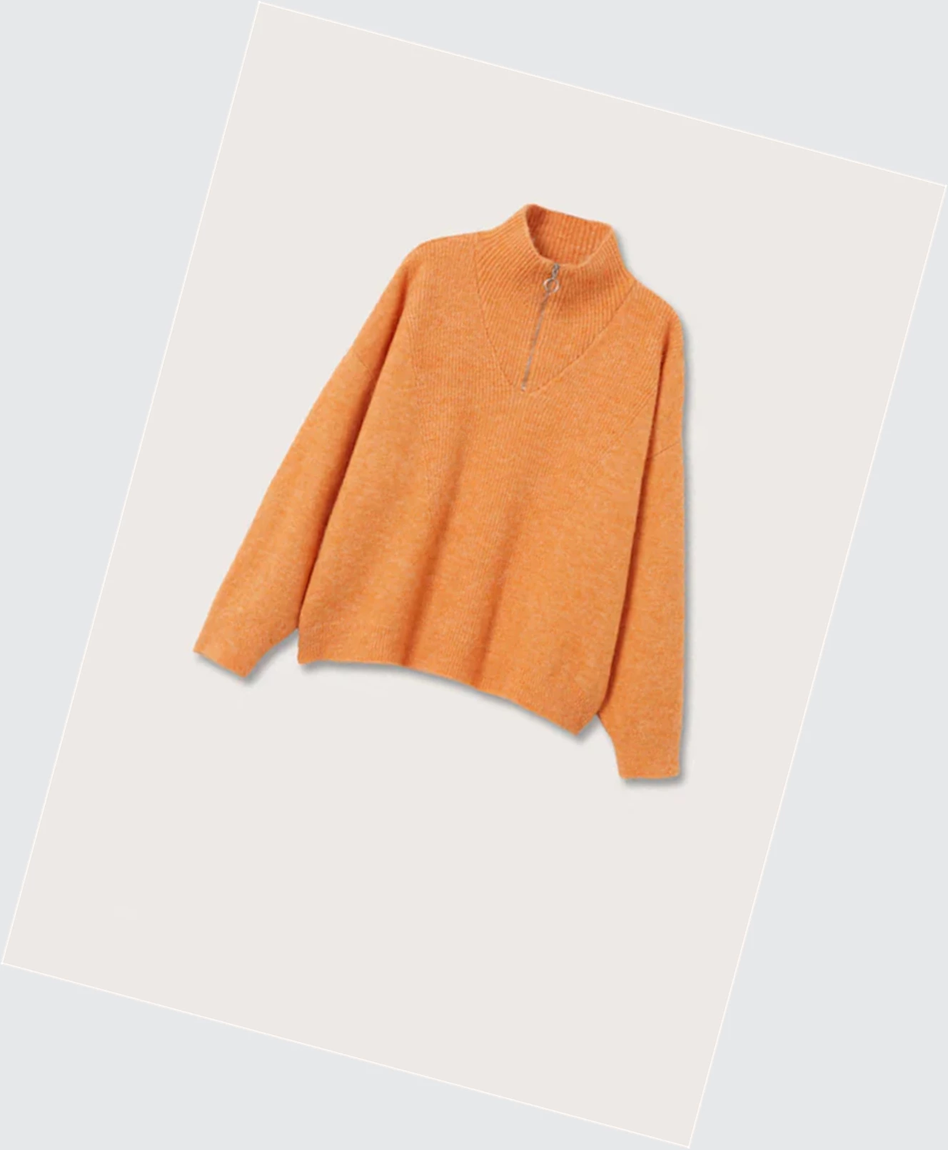 Svetre Mango Zip Knit Damske Oranžové | SK862609