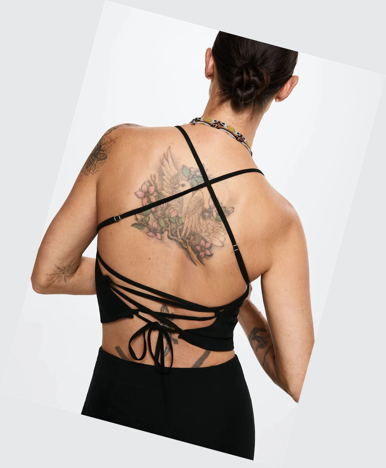 Topy Mango Wrap Back Damske Čierne | SK863263