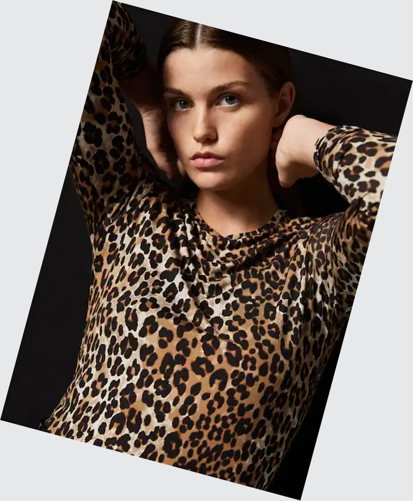 Tričko Mango Leopard-print Damske Hnede | SK863069