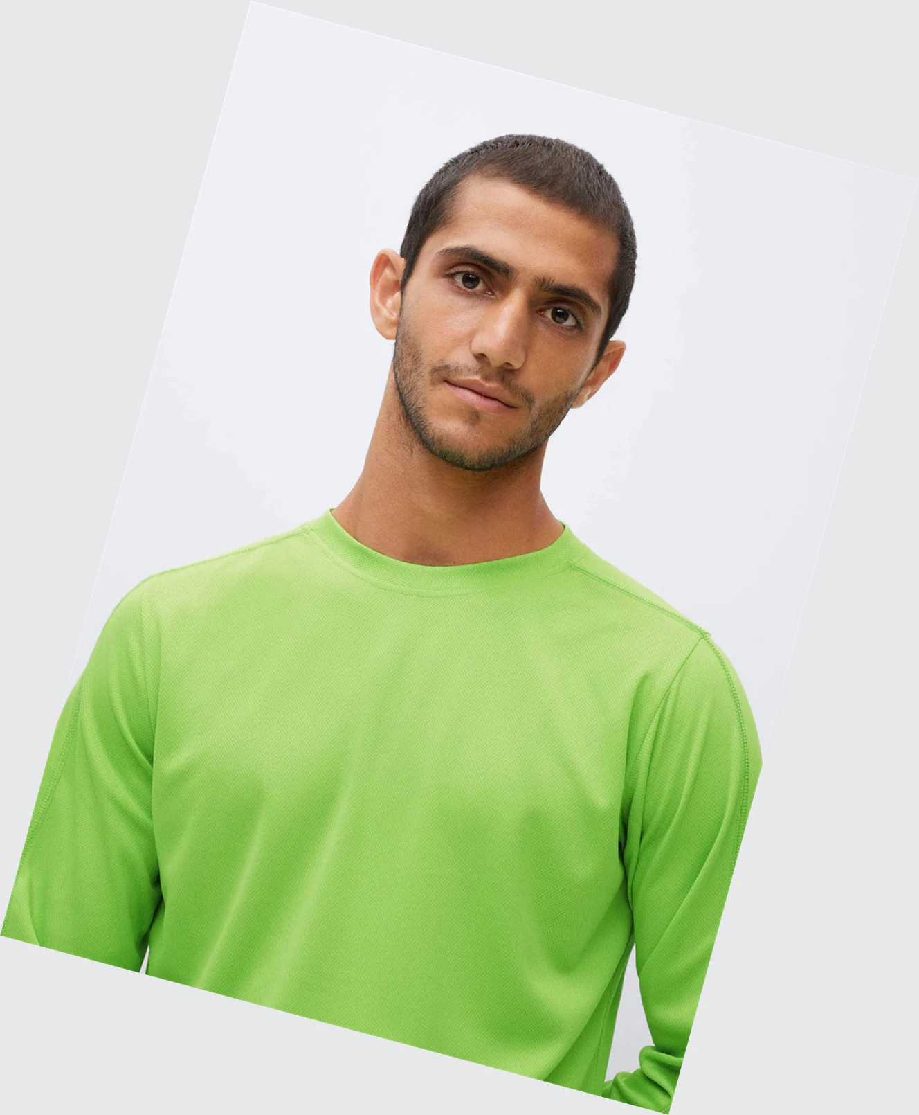 Tričko Mango Long-sleeve Technical Panske Lime | SK862808