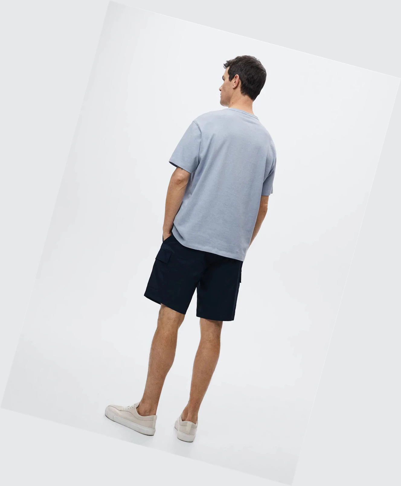 Tričko Mango Relaxed Fit Bavlnene Panske Siva | SK863074