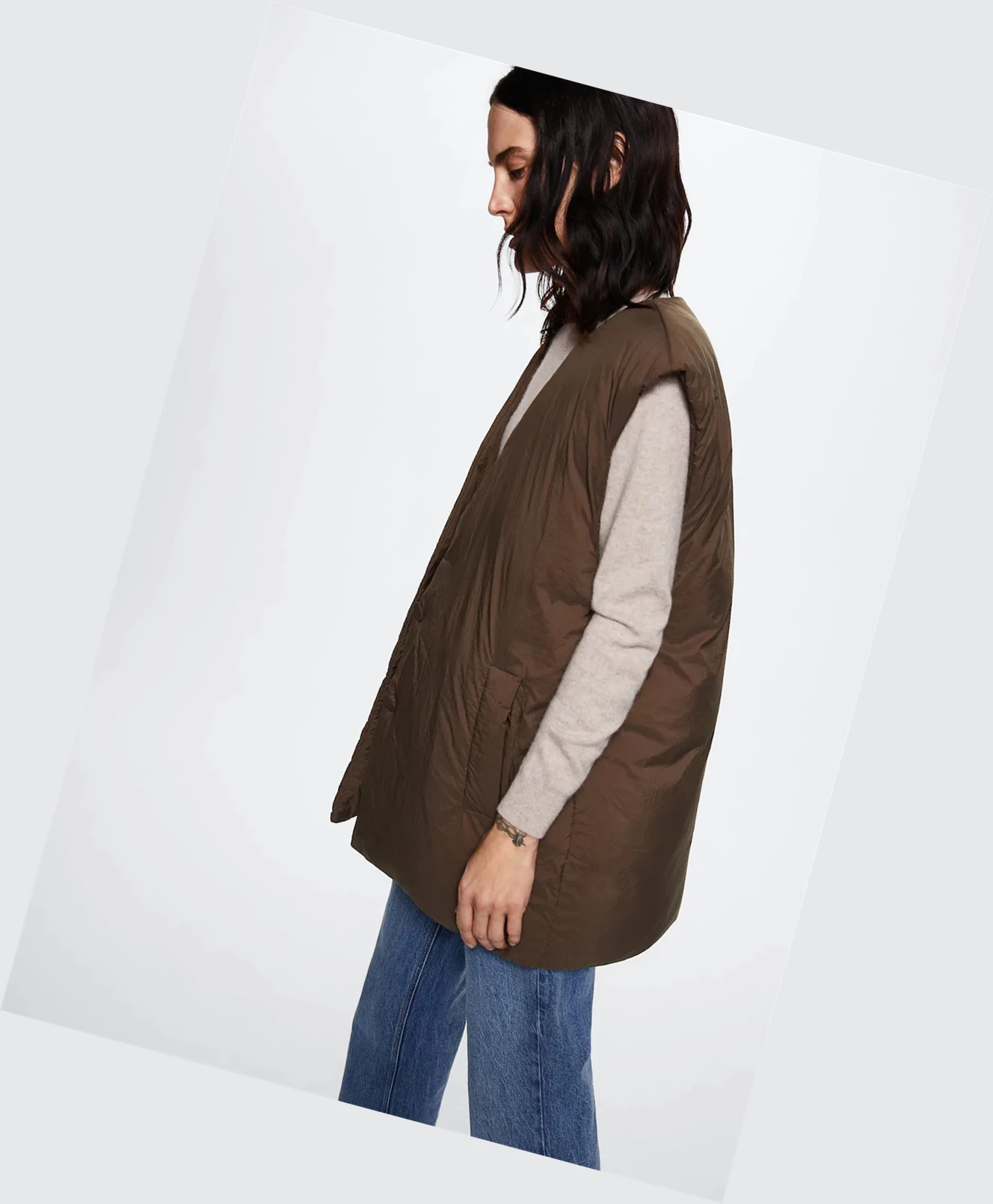 Vesty Mango Anorak With Detachable Damske Hnede | SK863320