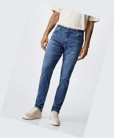 Džínsy Mango Slim Fit Ultra Soft Touch Patrick Panske Modre | SK861026