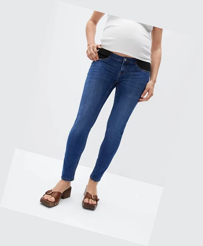 Džínsy Mango Vychudnutý Maternity Damske Tmavo Modre | SK860930