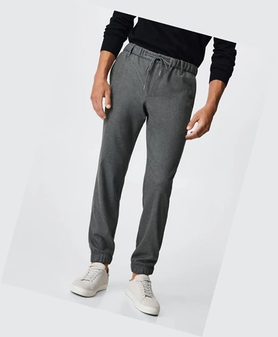 Jogger Nohavice Mango Twill Panske Siva | SK861060