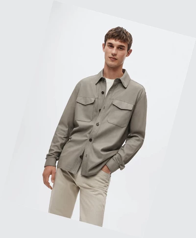 Overshirt Mango Kozene With Pockets Panske Siva | SK861245