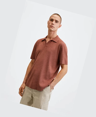 Polokosele Mango Fluid Linen Panske Červené | SK861557