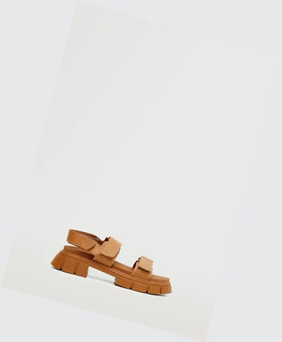 Sandale na Platforme Mango Toothed Damske Russet | SK859807