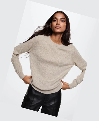 Svetre Mango 100% Cashmere Damske Siva | SK862480