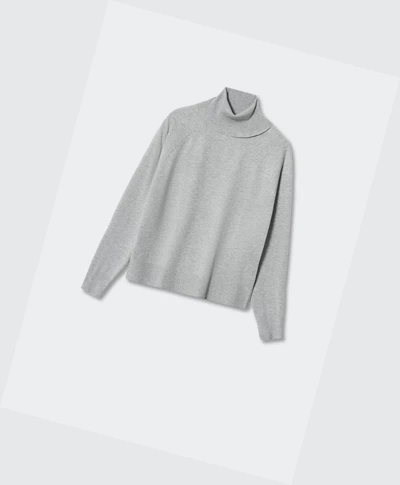 Svetre Mango Turtleneck Pletené Damske Siva | SK862601